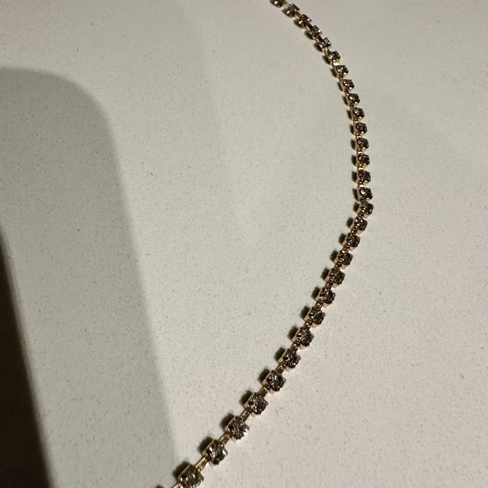 Gold Rhinestone Body Chain - Picture 2 of 2